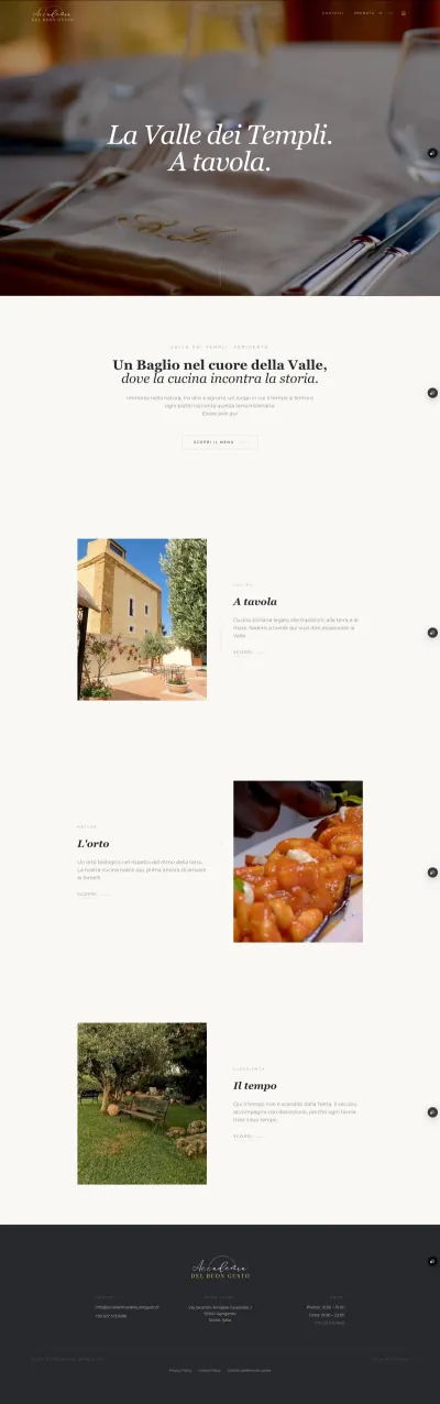 Pagina completa del sito Accademia del Buon Gusto